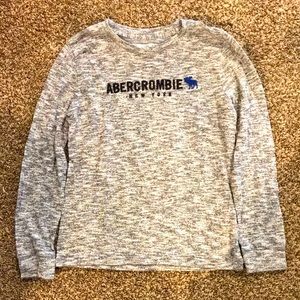 Boys Abercrombie long sleeve shirt. Size 9/10. Grey.